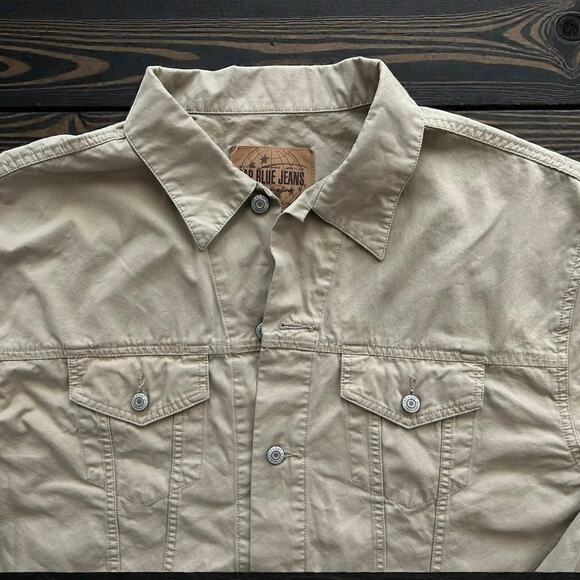 Vintage Y2K GAP Blue Jeans Cotton Trucker Jacket Men's Size XXL – Khaki Tan - Picture 5 of 11